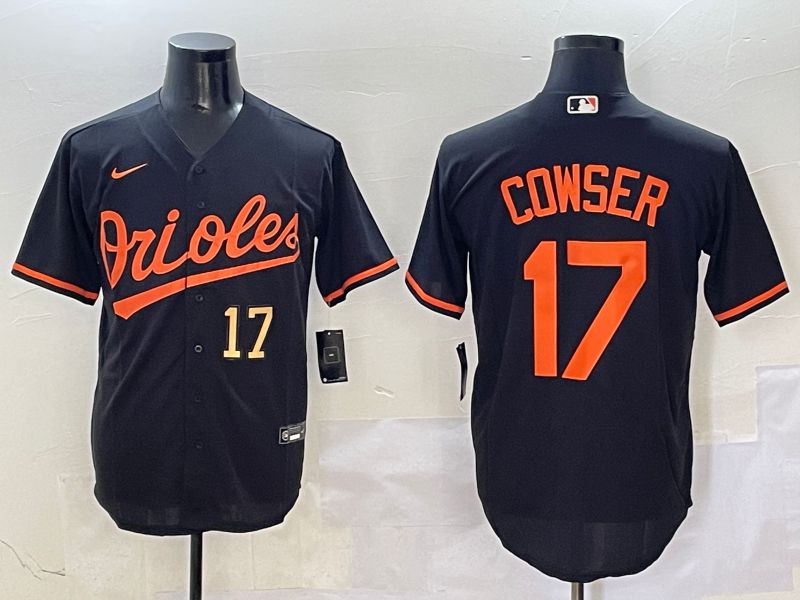 Men Baltimore Orioles #17 Cowser Black Game 2025 Nike MLB Jersey style 1